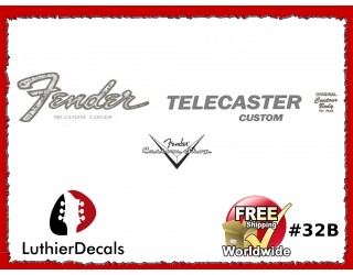 Fender Decal Telecaster Custom Guitar Decal #32b
